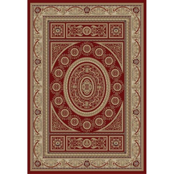 Concord Global Trading Concord Global 44107 7 ft. 10 in. x 9 ft. 10 in. Jewel Aubusson - Red 44107